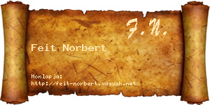 Feit Norbert névjegykártya