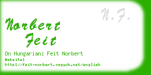 norbert feit business card